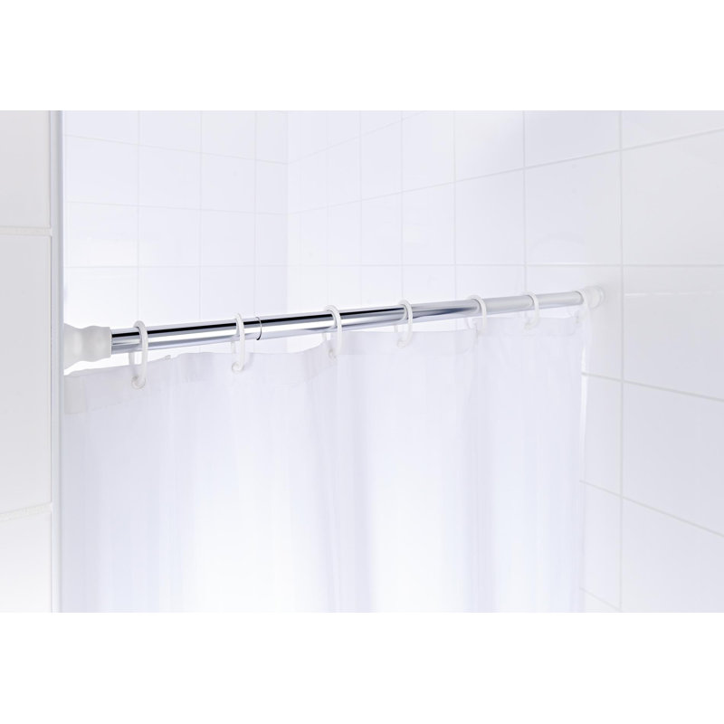 Symple Stuff 245cm Adjustable Straight Fixed Shower Curtain Rail
